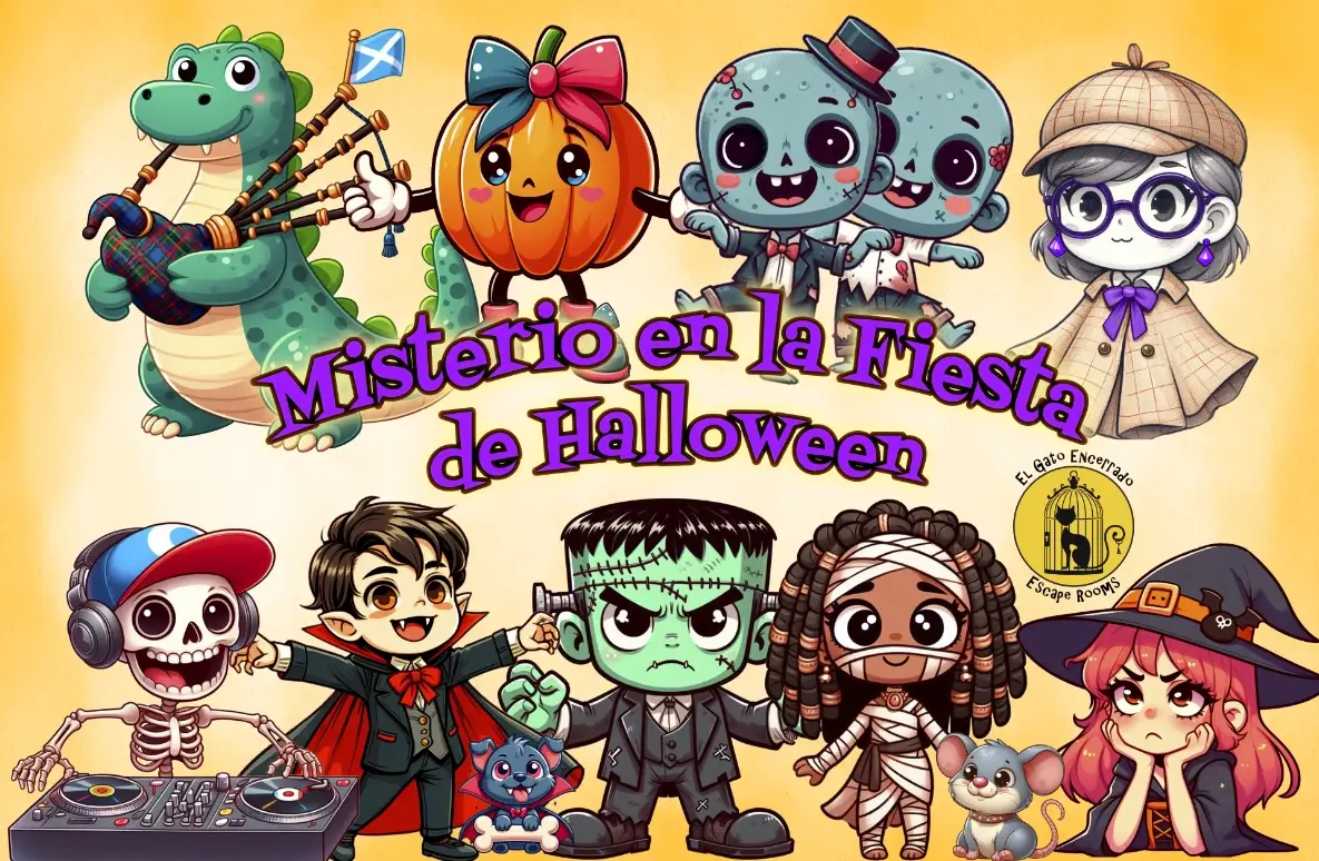 Escape Room Imprimibles: Misterio en la fiesta de Halloween